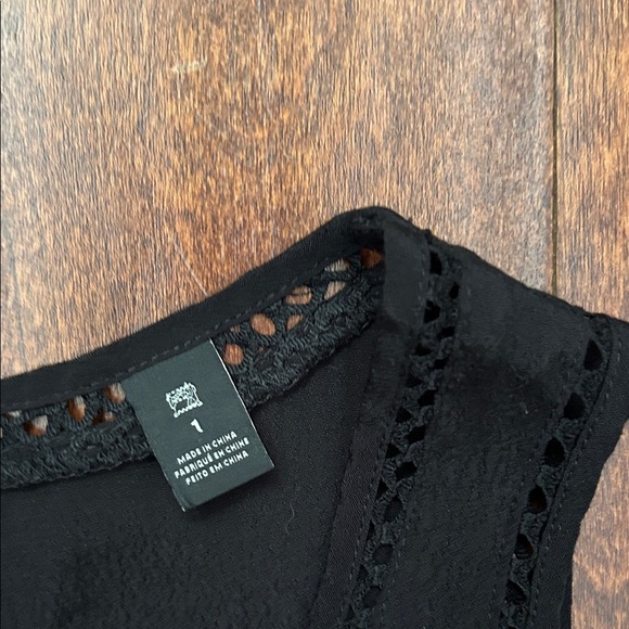 Scotch & Soda Paradise Cove Black Maxi Dress with Open Crochet Lace Trim, Size 6 - Picture 15 of 16